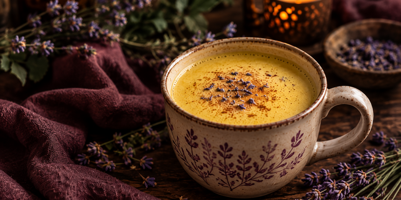 Golden Lavender Moon Milk Tea