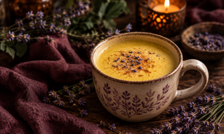 Golden Lavender Moon Milk Tea